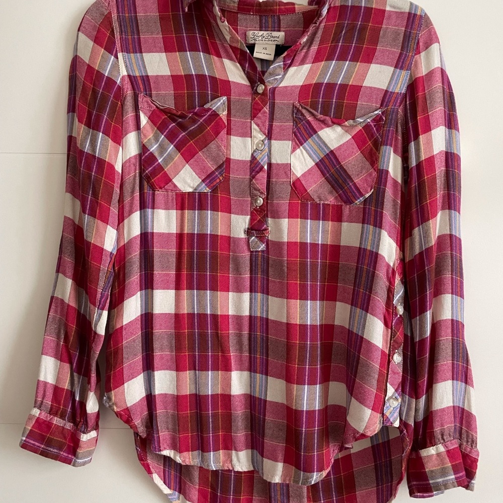 Plaid top from Lucky Brand Like New